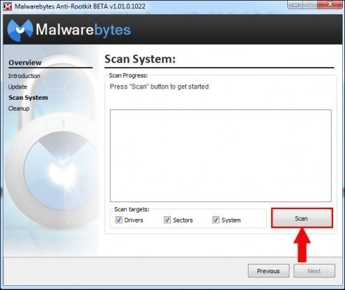should i let malwarebytes scan for rootkits